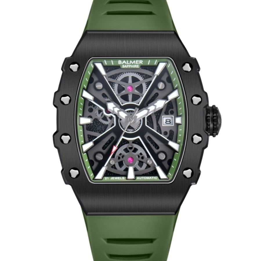 Jam Tangan Pria Balmer 8836 Automatic Sapphire Glass-Hijau