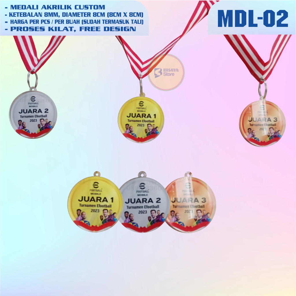 MEDALI, MEDALI CUSTOM, MEDALI AKRILIK, MEDALI ACRYLIC, MEDALI WISUDA, MEDALI LOMBA, MEDALI PIAGAM, M
