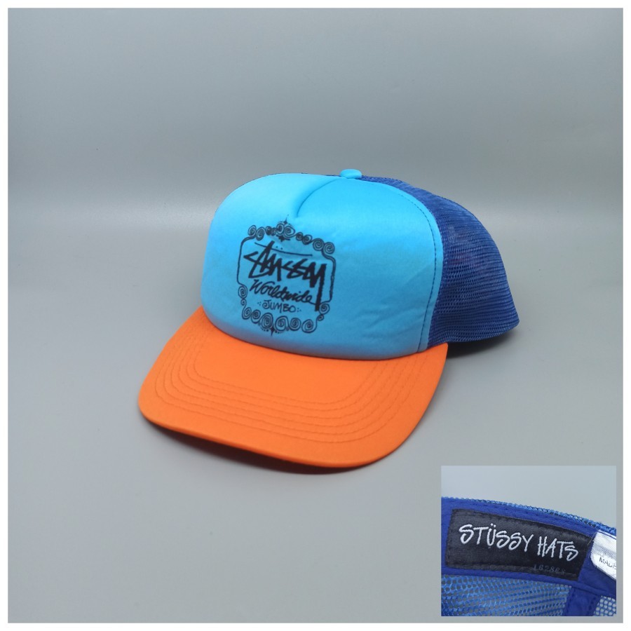 Topi Stussy Worldwide Cap Trucker Second Preloved Original 110