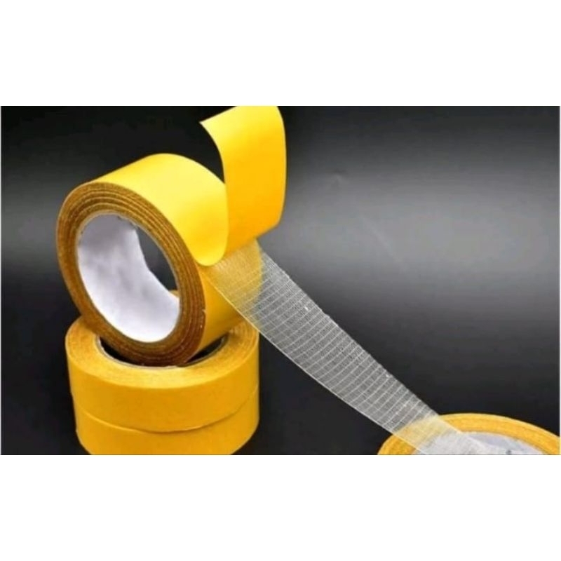 

DOUBLE TAPE KUNING/ISOLASI 2SISI/LAKBAN KAIN