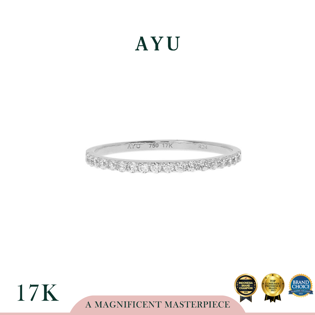 AYU Cincin Emas -  The Original AYU Stack 17K White Gold