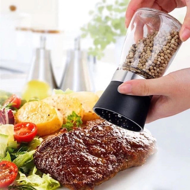 OLEO Blender Penggiling Bumbu Merica Botol kaca Putar Manual