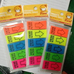 

Pronto Sign Here 5 Warna x 20 Lembar Bahan Plastik