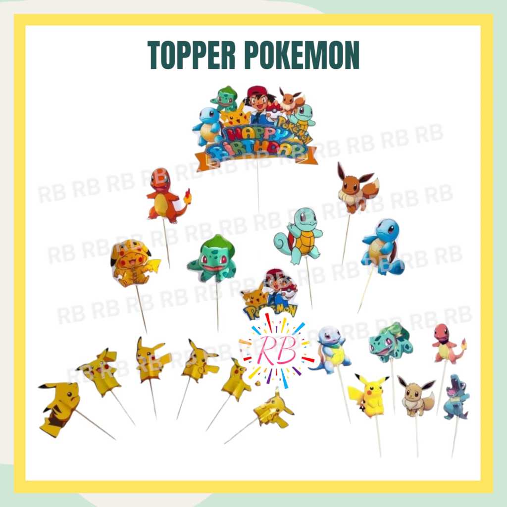 Topper POKEMON / Topper Kue Pokemon Pikachu