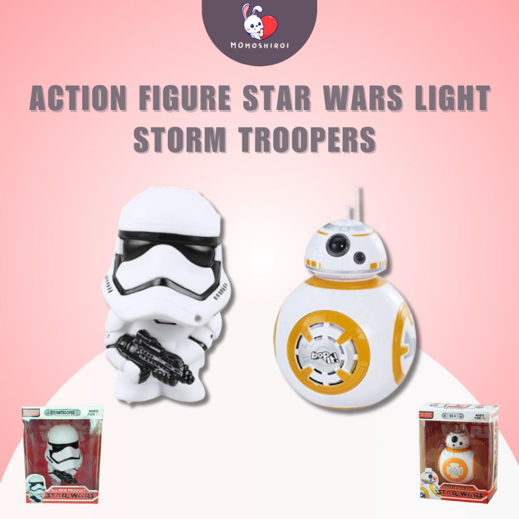 Action Figure Star Wars Nyala Storm Troopers Mainan Pajangan Figurine Figurine