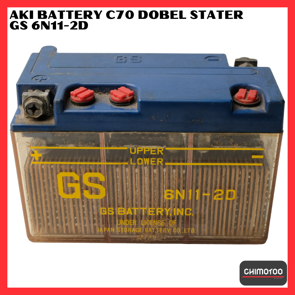 Aki Battery Honda C70 C 70 Dobel Stater GS 6N11-2D