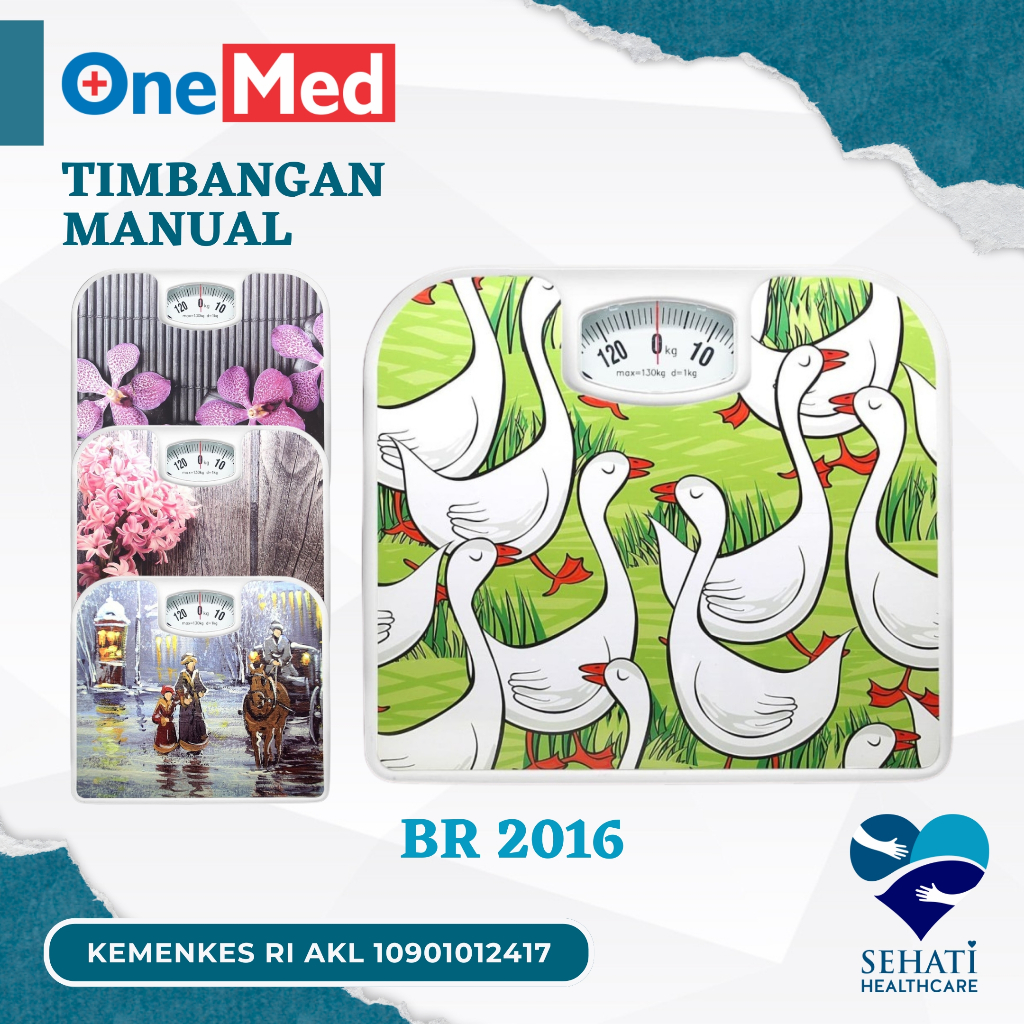 Onemed Timbangan Berat Badan Analog BR2016 Jarum Manual BR 2016 Medis Kesehatan