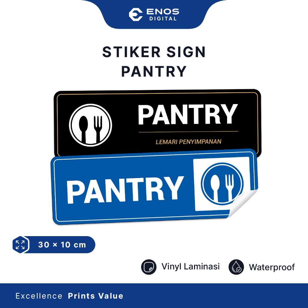 

Stiker Penanda Pantry Stiker Penunjuk Pantry Sign Label Anti Air