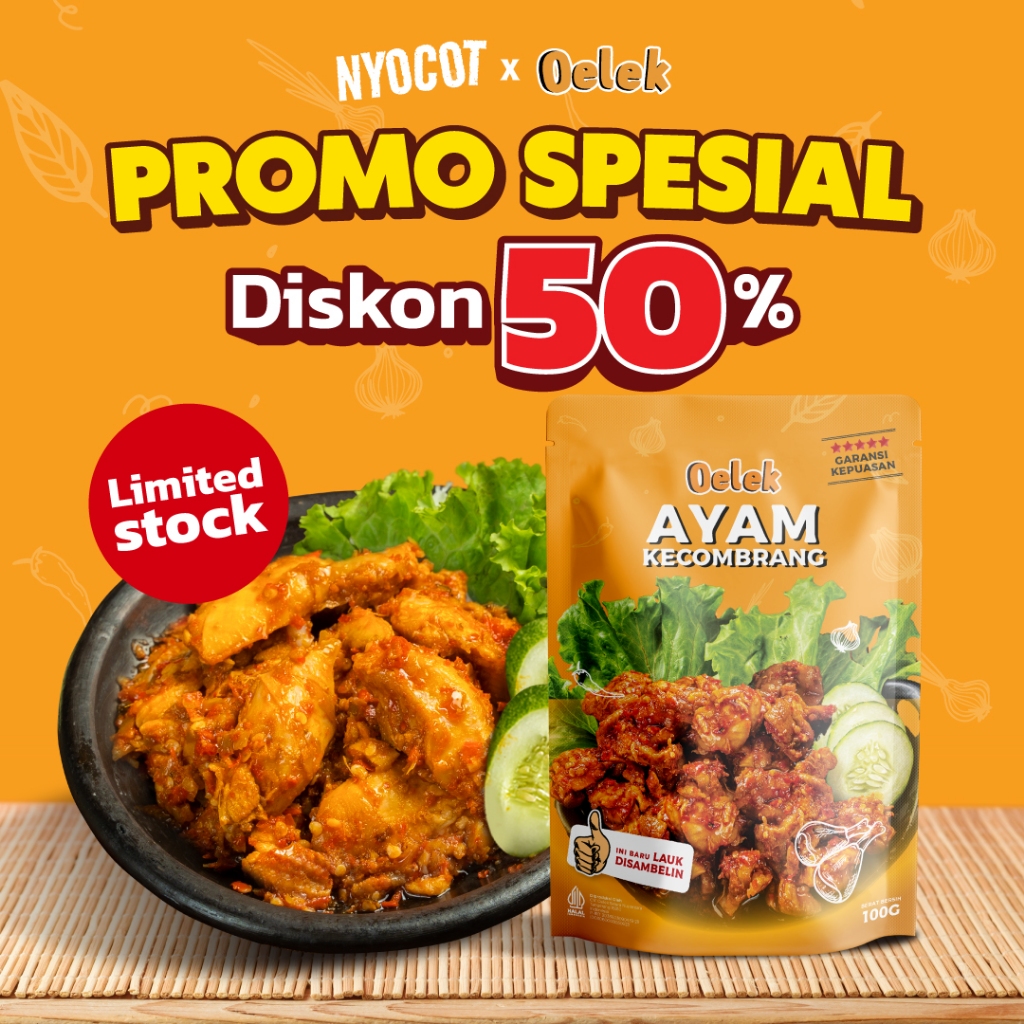 

[OELEK x NYOCOT] Ayam Kecombrrang 100gr Lauk Siap Saji Makaknan Instant
