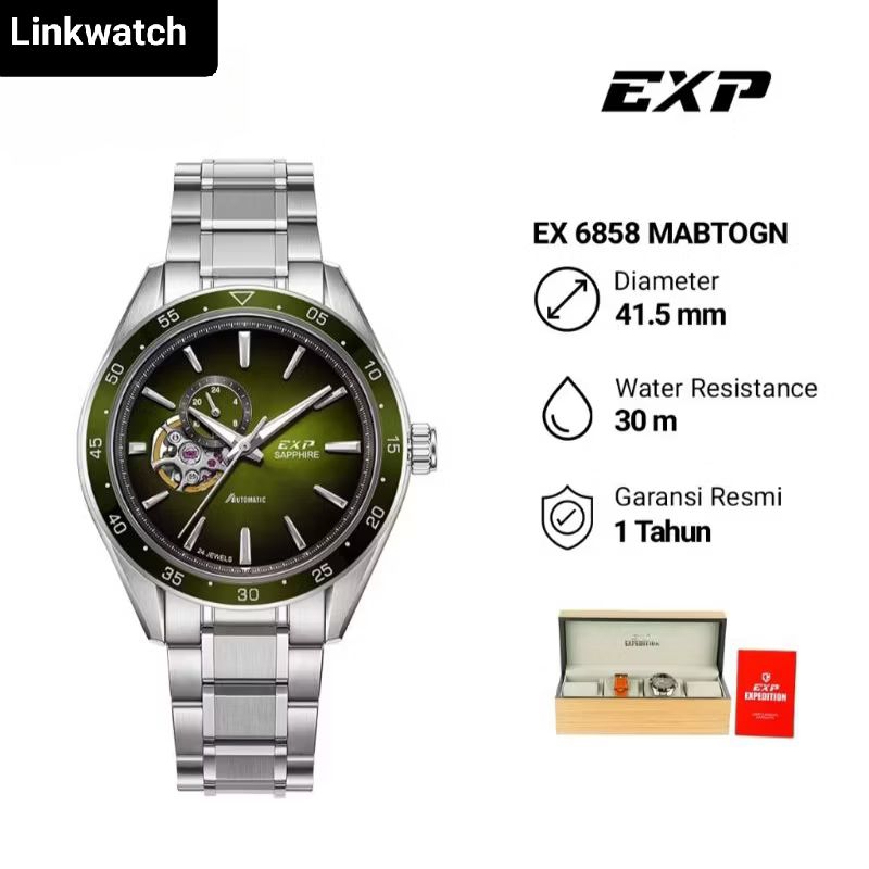 Jam tangan pria Expedition EXP 6858 MABTOGN Automatic Chronograph Original Garansi Resmi