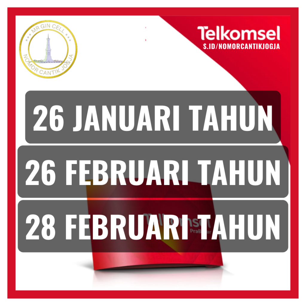 Kartu perdana nomor cantik telkomsel simpati TANGGAL BULAN TAHUN LAHIR