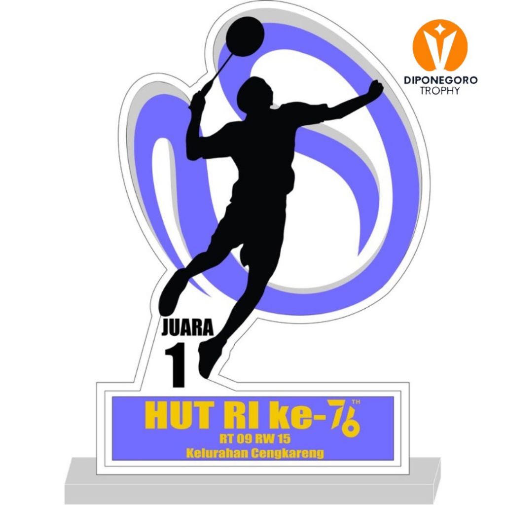 TROPHY AKRILIK BADMINTON Piala Badminton Akrilik Custom