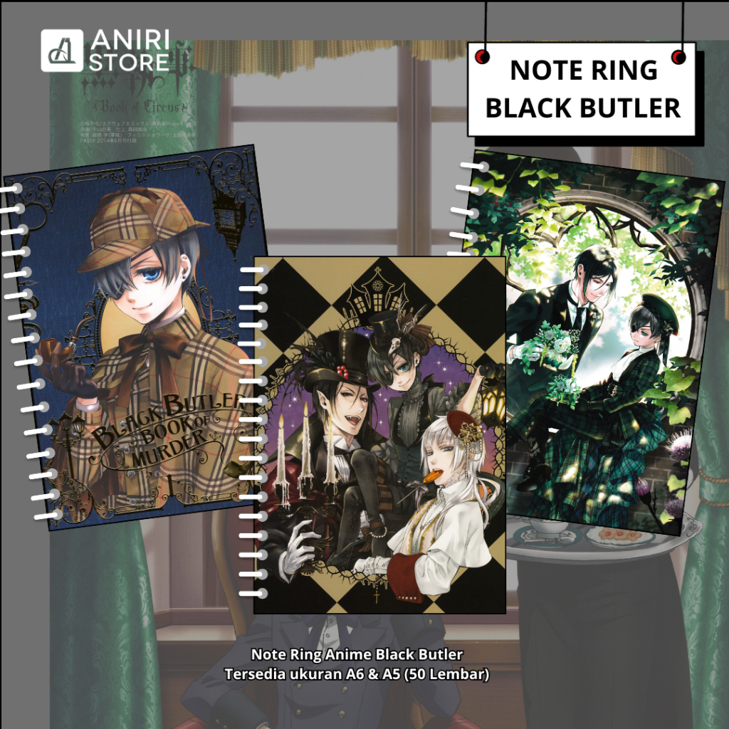 

Note Ring Black Butler Kuroshitsuji Anime Ukuran A5 & A6