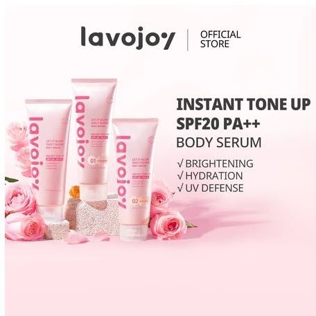 [SHADE 02] Lavojoy Let It Glow Daily Shine Body Serum Instant Tone Up Shade 02 Warm Sand with SPF 20