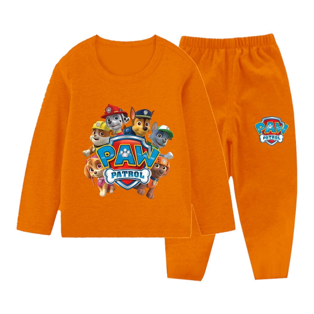 Piyama Anak Paw Patrol Lengan Panjang Pakaian Anak Laki-Laki dan Perempuan 1-10 tahun