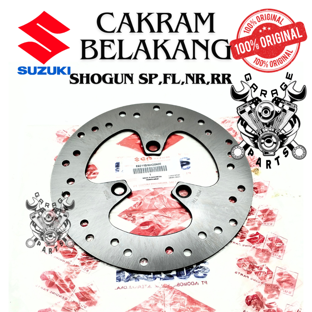 Piringan Cakram Belakang Shogun 125 Motor Suzuki Shogun SP FL NR RR Shogun 125 FI Injeksi Disc Disk 