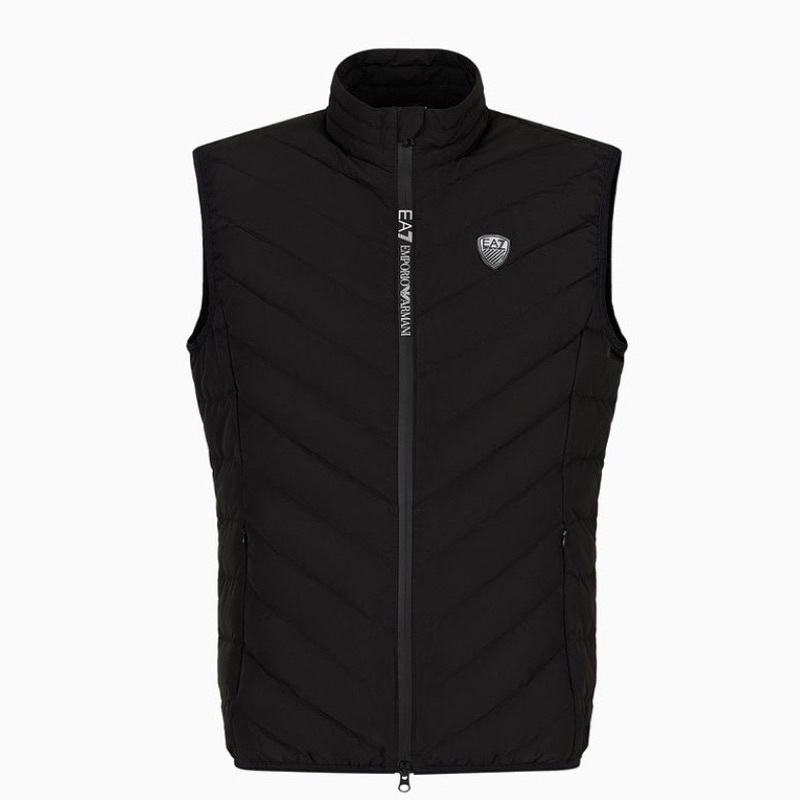 VEST ROMPI PRIA - ARMANI EMPORIO EA7 DACKDOWN BLACK ORIGINAL AUTHENTIC