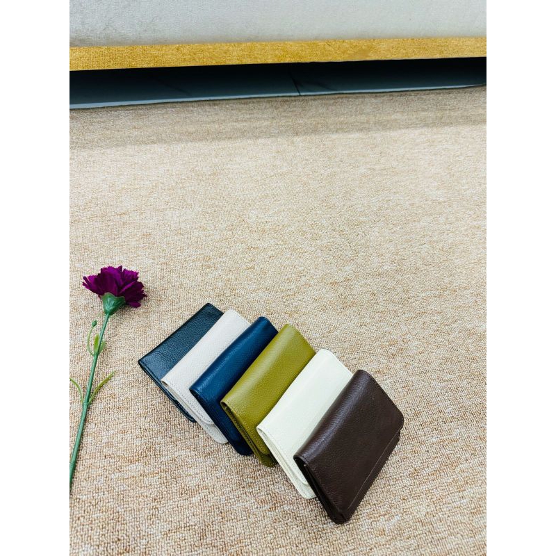 Dompet lipat mini Dompet Mini Kulit Asli Dompet Wanita