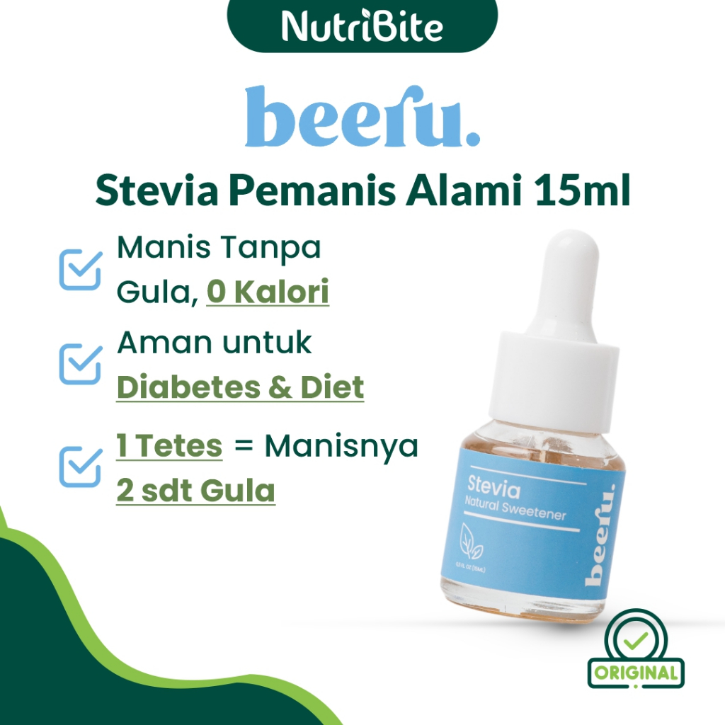 

BEERU Stevia Natural Sweetener Gula Pemanis Alami Cair 15ml