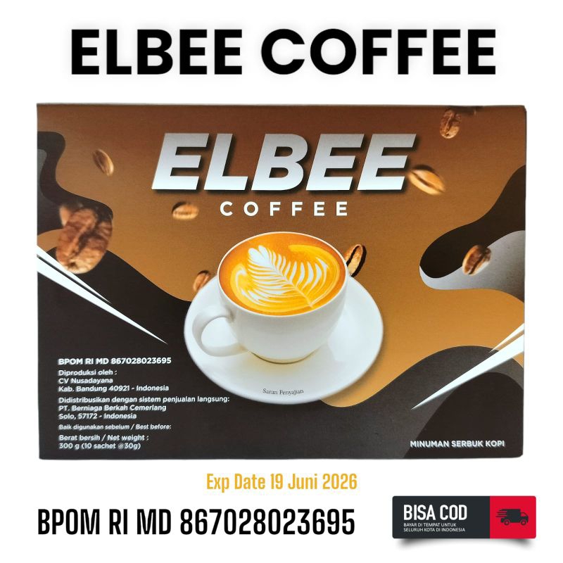 

ELBEE COFFEE 100% ORIGINAL 1 BOX ISI 10 SACHET