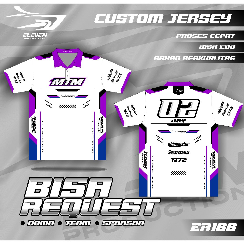 JERSEY RACING polo baju balap racing custom full printing jersey balap jersey bisa ubah nama nomor j