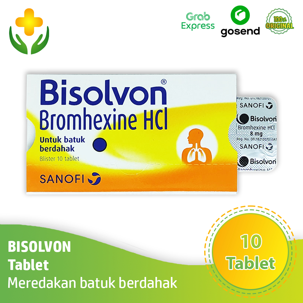 Bisolvon 8 mg 1 Blister @ 10 Tablet - Obat Batuk Berdahak | Bisolvon Tablet