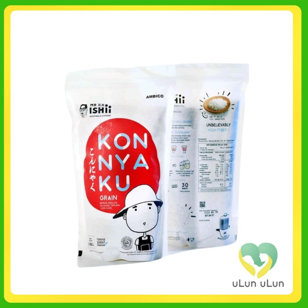 

Ulun Ulun MR. ISHII BERAS KONYAKU 1 KG / Shirataki Rice | Low Carb | Rice | Beras keto Diet |
