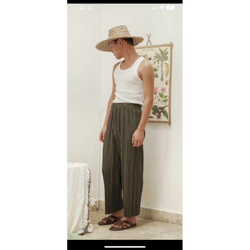 KLOUD STUDIO army pleats pants