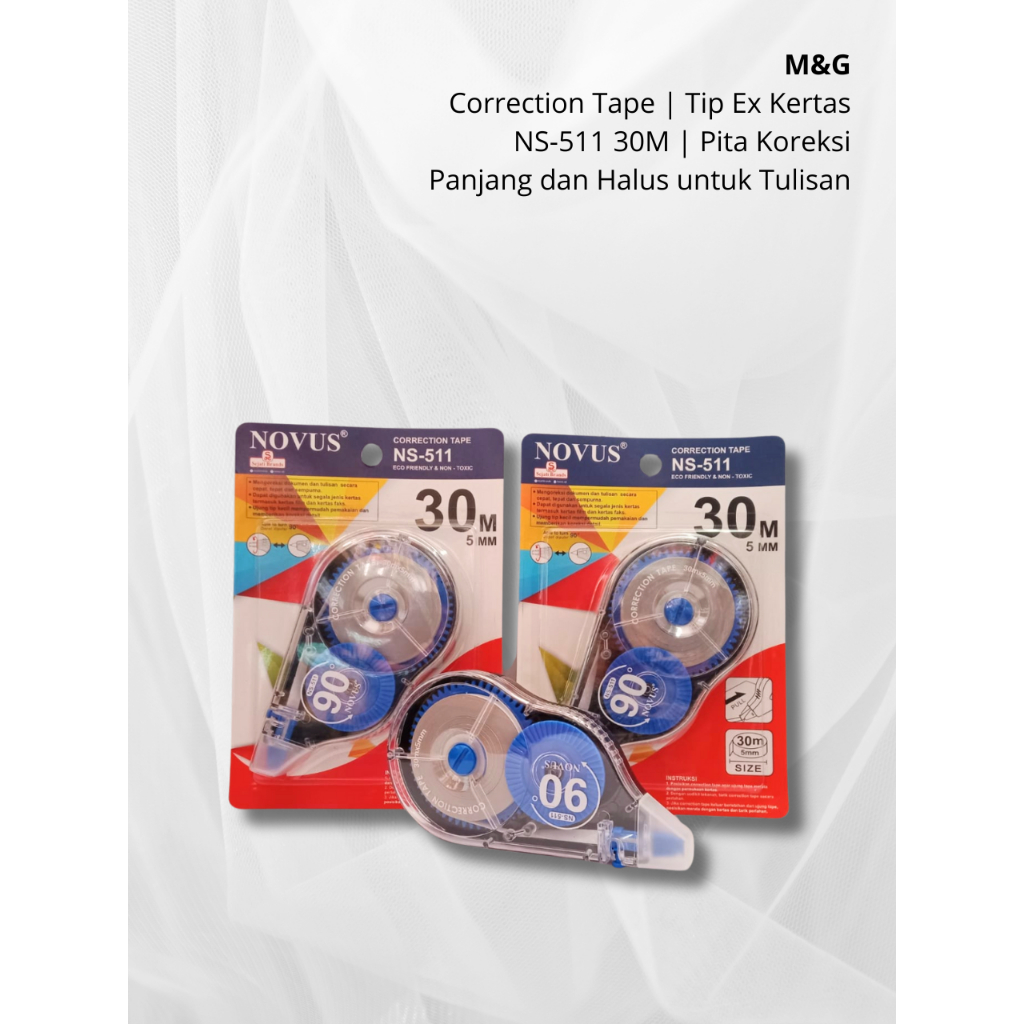 

Novus Correction Tape | Tip Ex Kertas NS-511 30M