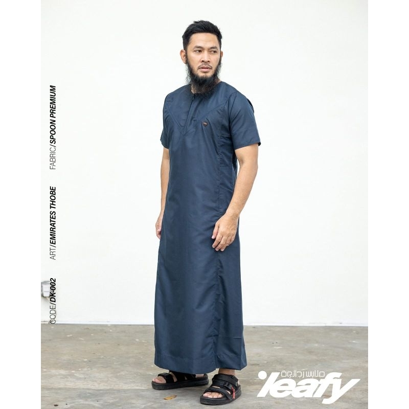 Jubah - Gamis LEAFY Original DK - 002 Lengan Pendek Spoon Premium Size |M - L -XL - XXL