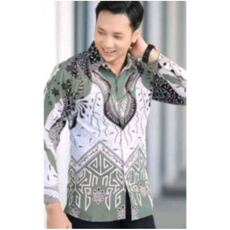 NEW ARRIVAL DISTRO KEMEJA BAJU BATIK PRIA COWO COWOK LENGAN PANJANG ukuran M L XL XXL
