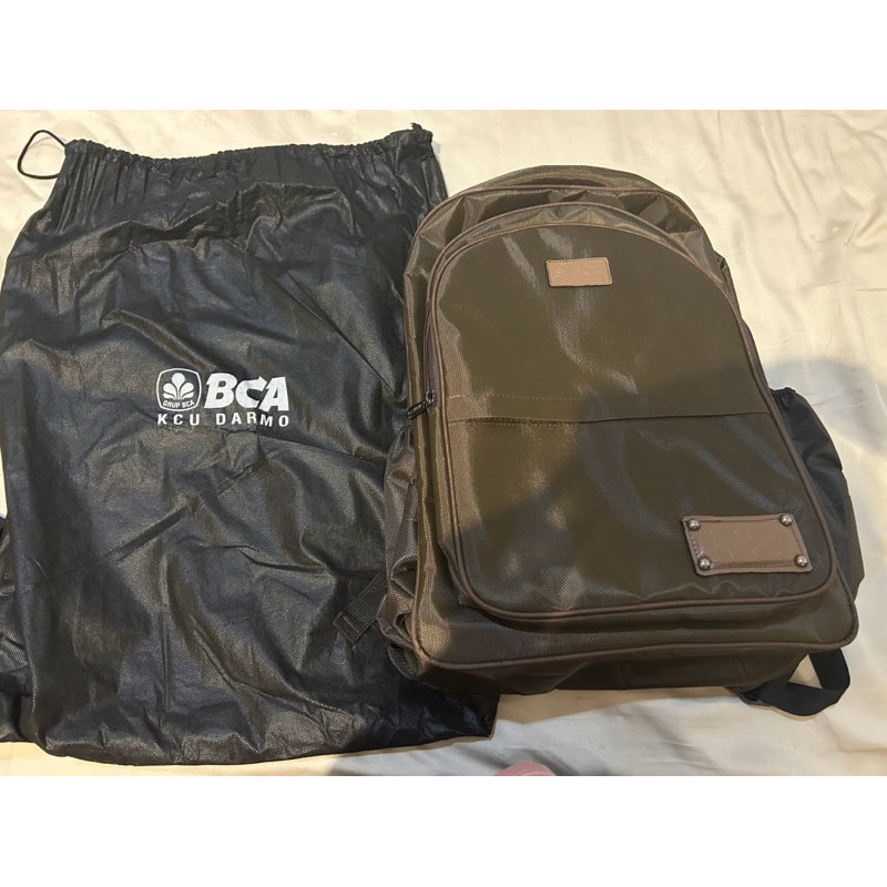 BCA prioritas MIMCO 088 kcu darmo hadiah gift merchandise backpack tas ransel dark brown