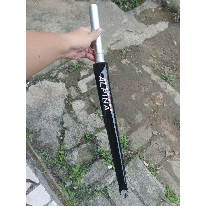 Fork Tsunami Alucarbon Repaint alpina (No brake Hole) second