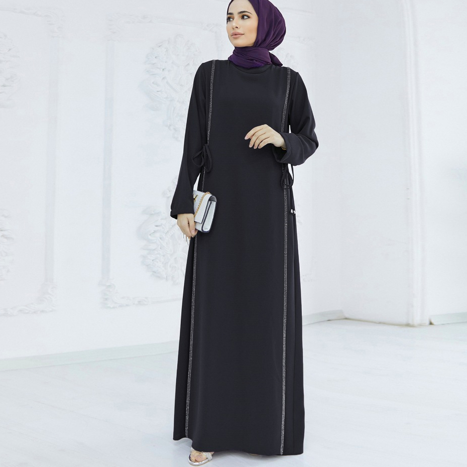 GDTima Gamis Hitam Gamis Mewah Elegan Polos Abaya Wanita Premium Gamis Terbaru