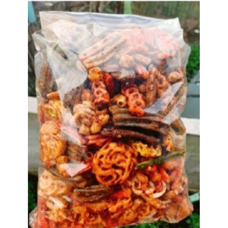 

kerupuk seblak campur mix 500GRAM/seblak campur seblak beton/kerupuk jengk/kerupuk rafael/basreng