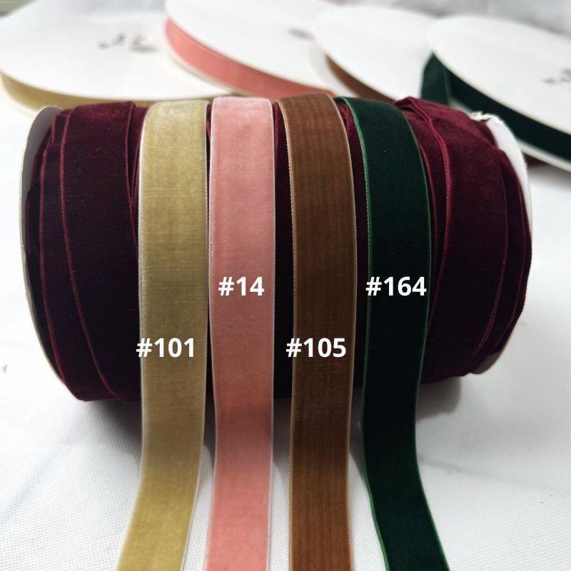 

1 Yard - 2.5 cm NP | Pita Velvet Import | Pita Beludru Harga /90 cm (Bukan 1 Roll)