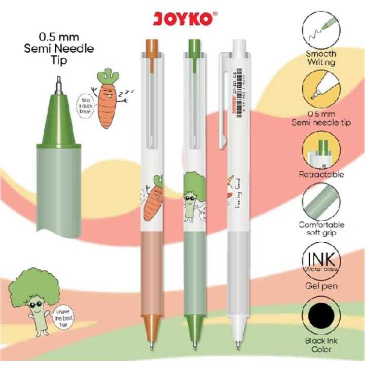 

Gel Pen Pulpen Pena Joyko GP-381 Feeling Good 0.5 mm