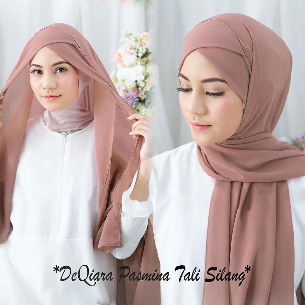 Jilbab Pashmina Tali Silang Ceruty Babydoll / Pashmina Plisket S
