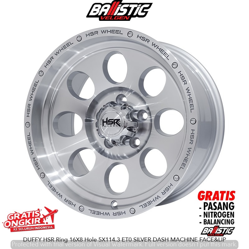 Velg Offroad HSR Ring 16 Pcd 5x114,3 Buat Outlander Rush Terios Xtrail Taruna HSR Duffy R16 Lebar 8