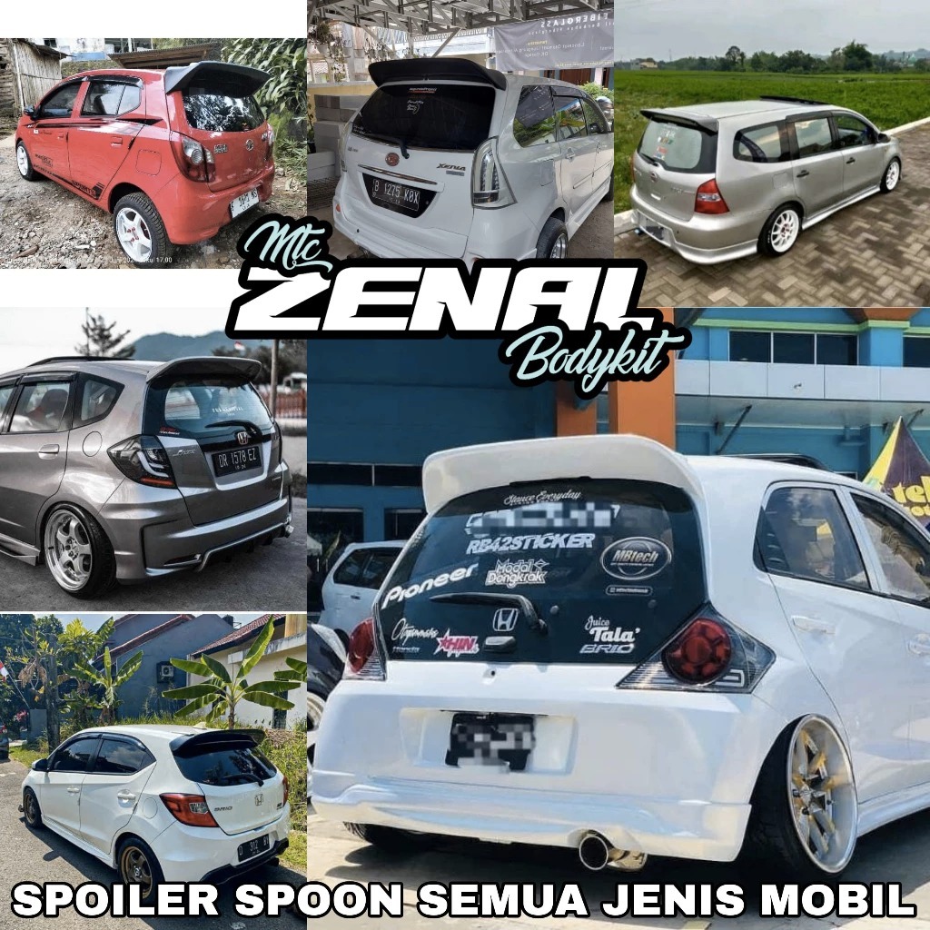 SPOILER SPOON SEMUA JENIS MOBIL SPOILER SPOON JAZZ BRIO AVANZA GRAND LIVINA ETIOS spoiler spoon