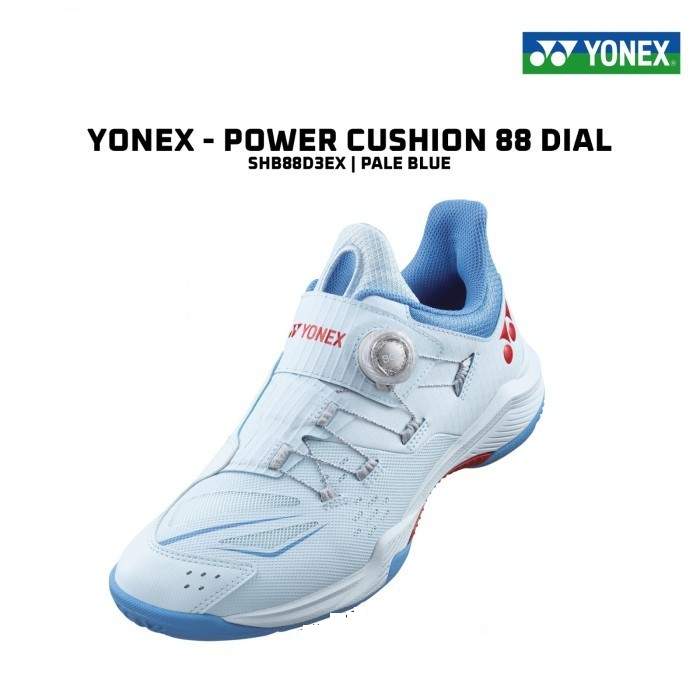 New Colour  Sepatu Badminton Yonex Power Cushion 88 Dial D3 Pale Blue