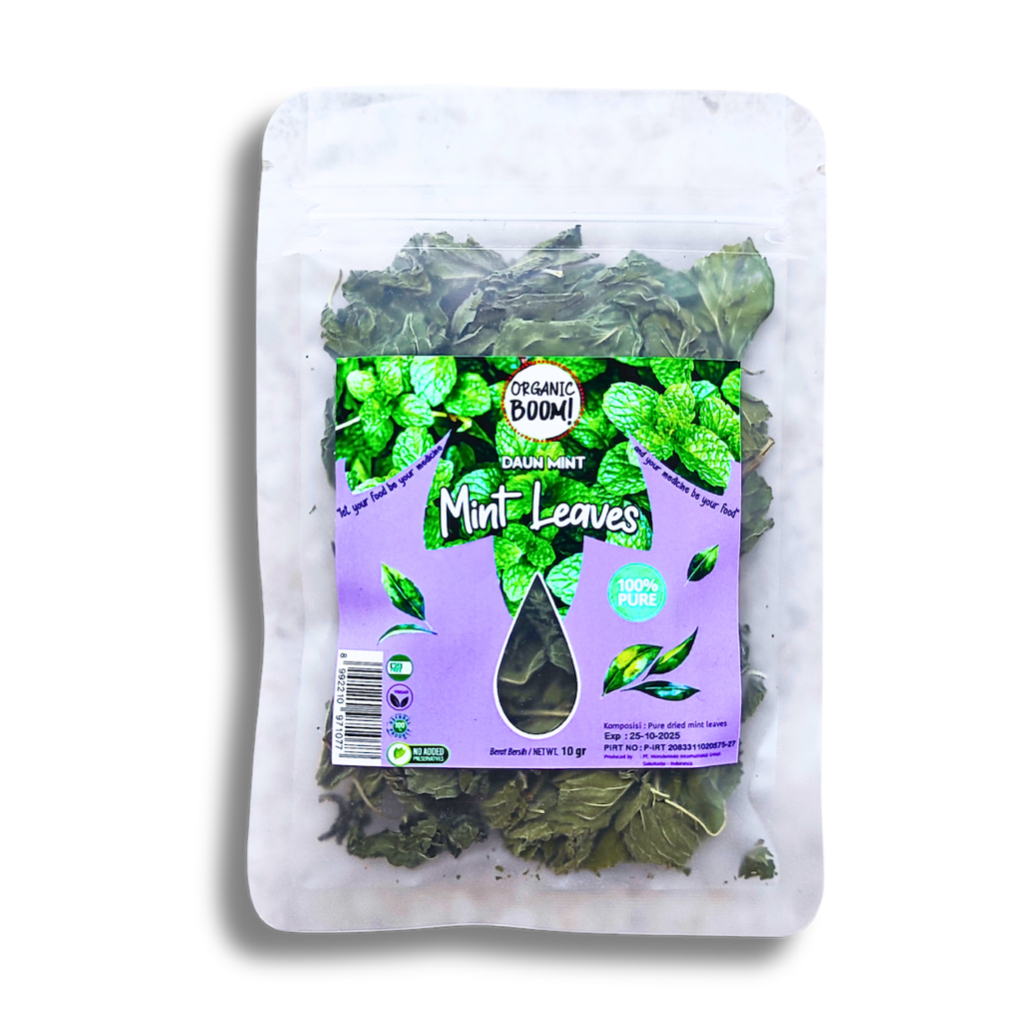 

Organic Boom! - Mint Leaves Daun Pure Dried 25g