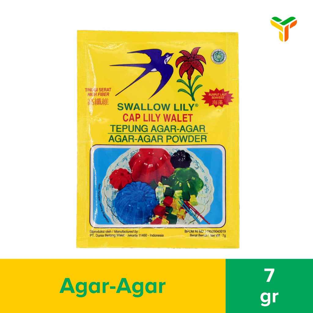 

Swallow Lily Agar Putih 7 Gram