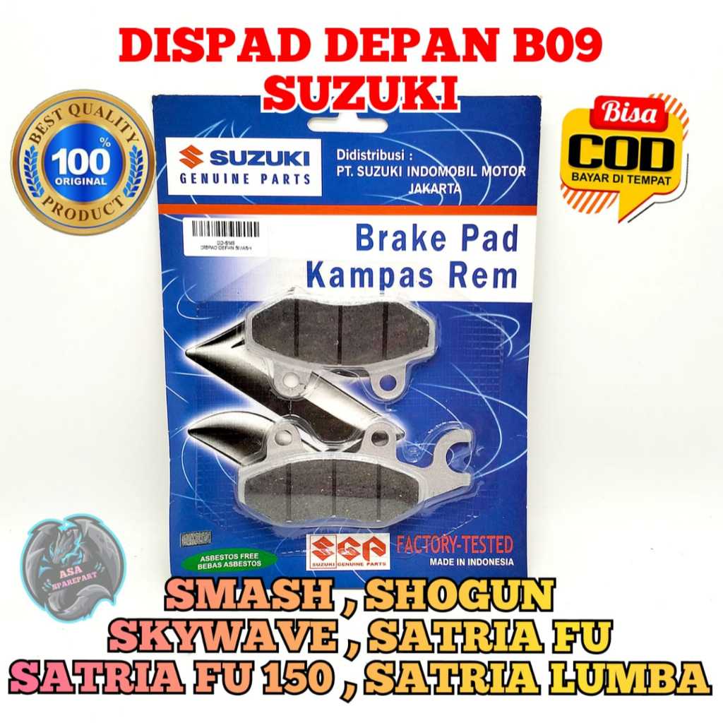 Dispad Cakram Depan B09 Asli Original Motor Suzuki Satria FU 150 , Skywave 125 , Shogun 125 R , Shog