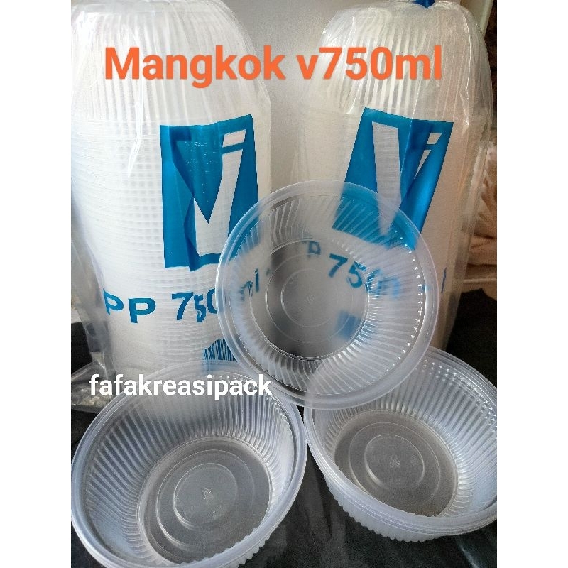 Mangkok plastik 750ml Tanpa tutup, mangkok bakso/soto