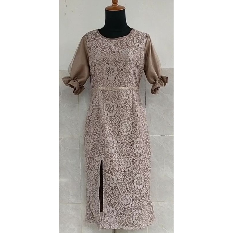 Dress wanita brokat modern