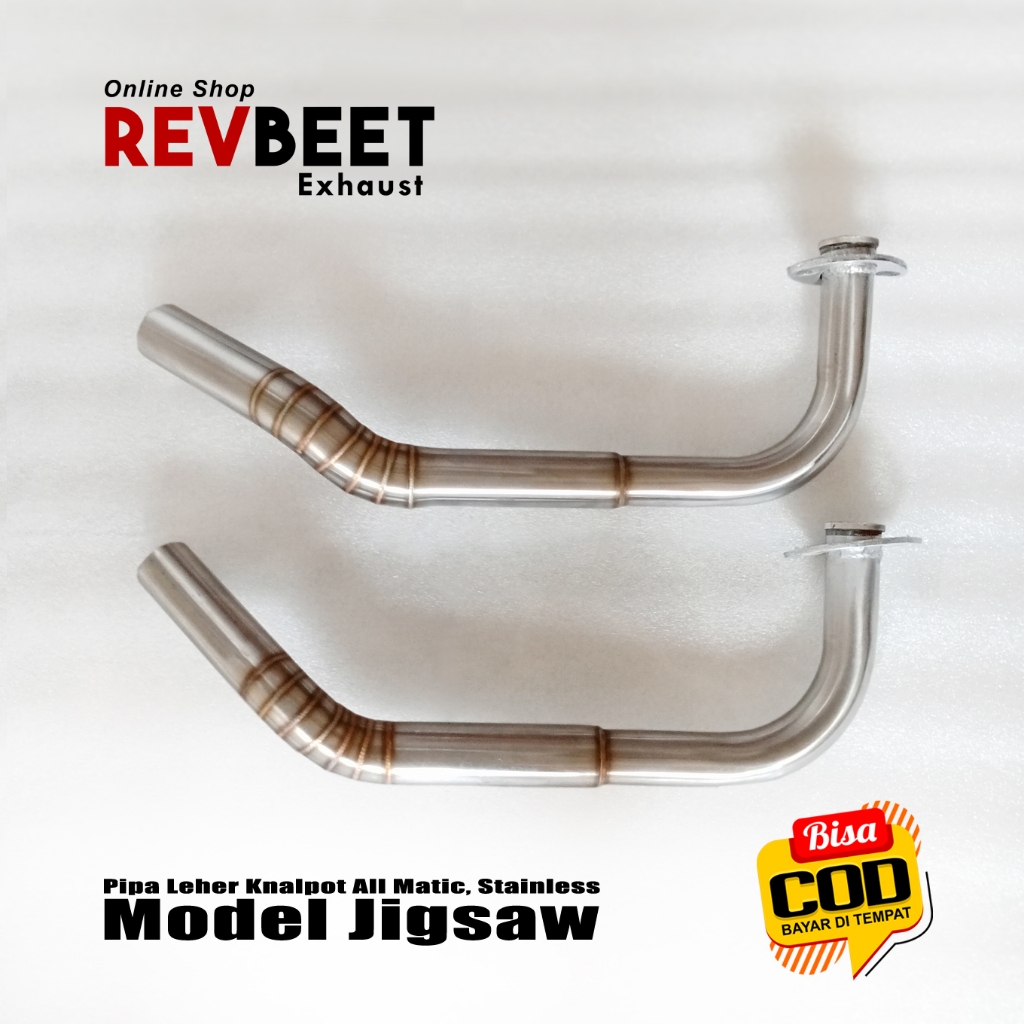 Leheran Knalpot Standar Jigsaw Vario, Beat, Mio, Aerox, Nmax Stainless