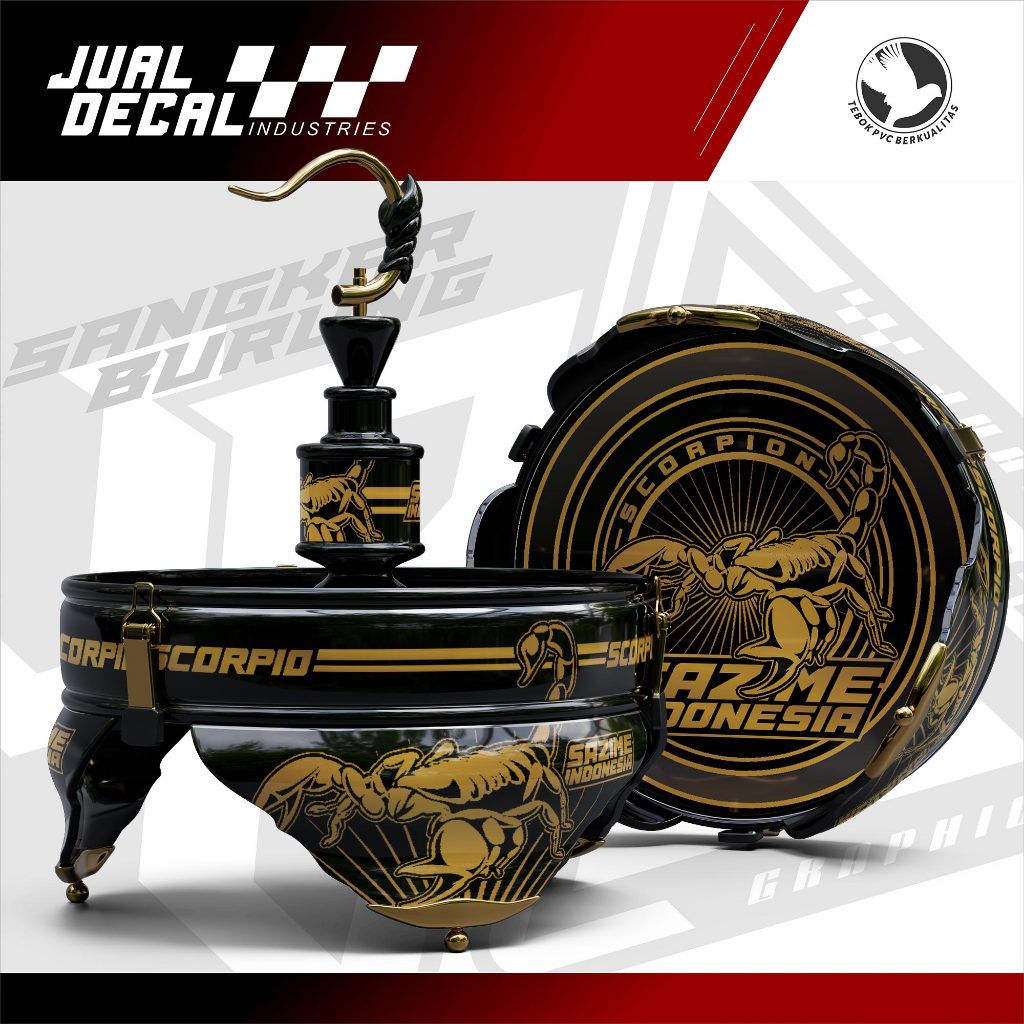 Stiker Sangkar Lovebird Batman Pleci Helopet SAZIME SCORPIO Decal Tebok Custom Variasi