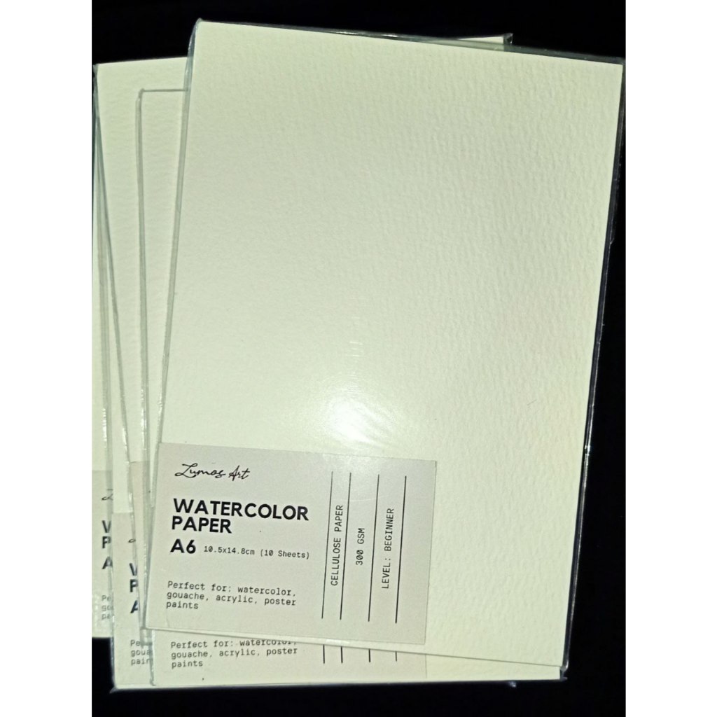 

Watercolor paper lumos art V-TEC hot press A5 A6 1 pack isi10 lembar art paper gouache acrylic
