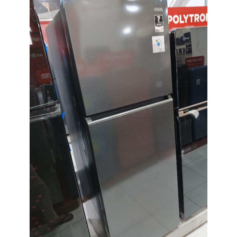 kulkas 2 pintu 225 liter aqua jumbo aqr dtm 285 cbp Garansi resmi promo